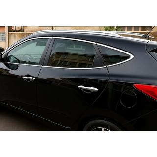 Sada chrómových líšt okolo okien (10 ks, nerez) Hyundai IX-35 2010–2015 fotografia 1