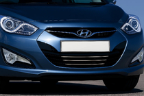 Hyundai I-40 2011–2019 Lišty na masku chladiča (3 ks, nerez) fotografia 1