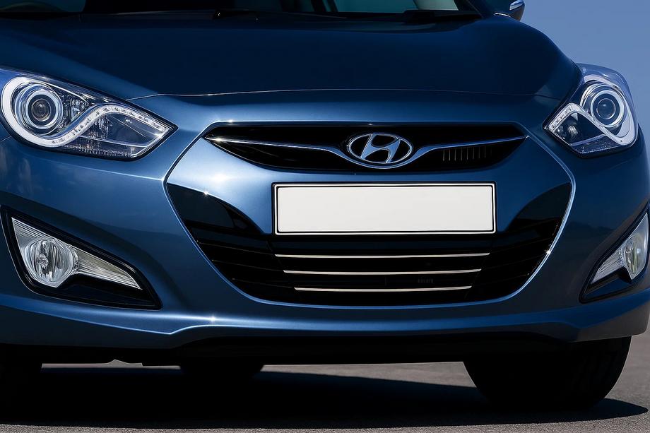 Hyundai I-40 2011–2019 Lišty na masku chladiča (3 ks, nerez) Image