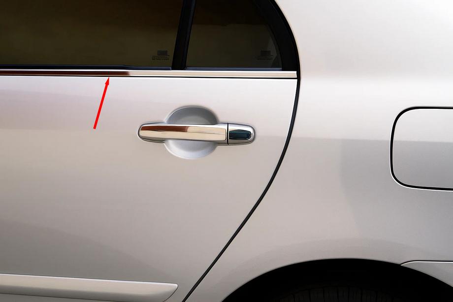 Toyota Verso 2009–2018 Vonkajšie okenné lišty (4 ks, nehrdzavejúca oceľ) Image