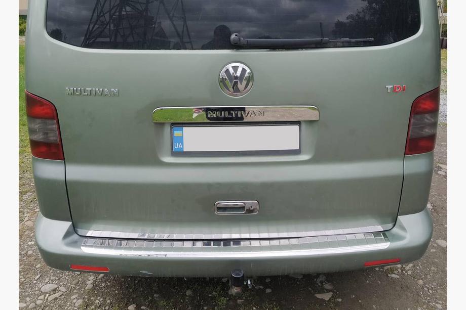 Volkswagen T5 Multivan 2003–2010 Kryt zadného nárazníka s ohybom (Omsa, nerez) Matná Image