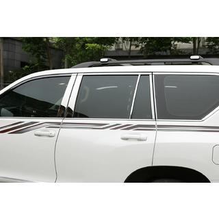 Lišty na dverné stĺpiky (8 ks, nerez) Toyota Land Cruiser Prado 150 2009–2023 fotografia 1