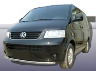 Volkswagen T5 Caravelle 2004–2010 Predný ochranný rám, jednoduchý (nerez) 60 mm fotografia 2