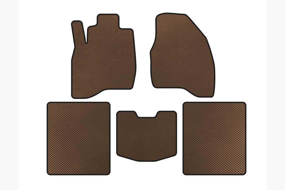 Ford Explorer 2011–2019 EVA rohože do interiéru (2015-2019, 5-miestne, Hnedé) Image