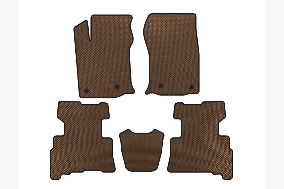 Toyota 4Runner 2009–2024 EVA rohože do interiéru (2 rady, 2014-2024, 7-miestne, hnedé) Image