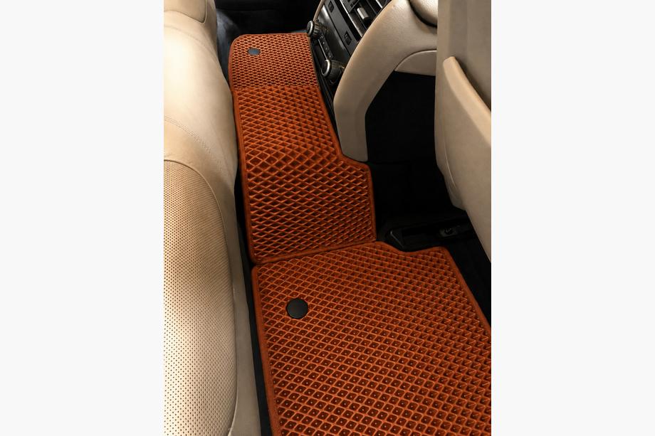 BMW rad 7 F01/F02 2008–2015 EVA rohože do interiéru (pre F01, oranžové) Fotografia 3