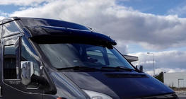 Ford Transit 2000–2014 Slnečná clona na čelné sklo (čierny lesk, 5 mm) fotografia 13