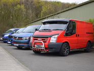 Ford Transit 2000–2014 Slnečná clona na čelné sklo (čierny lesk, 5 mm) fotografia 17
