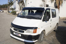 Ford Transit 1991–2000 Slnečná clona na čelné sklo (čierny lesk, 5 mm) fotografia 8