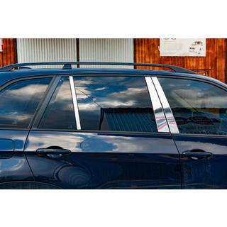 Nerezové lišty stĺpikov dverí BMW X5 E70 2007–2013 fotografia 4