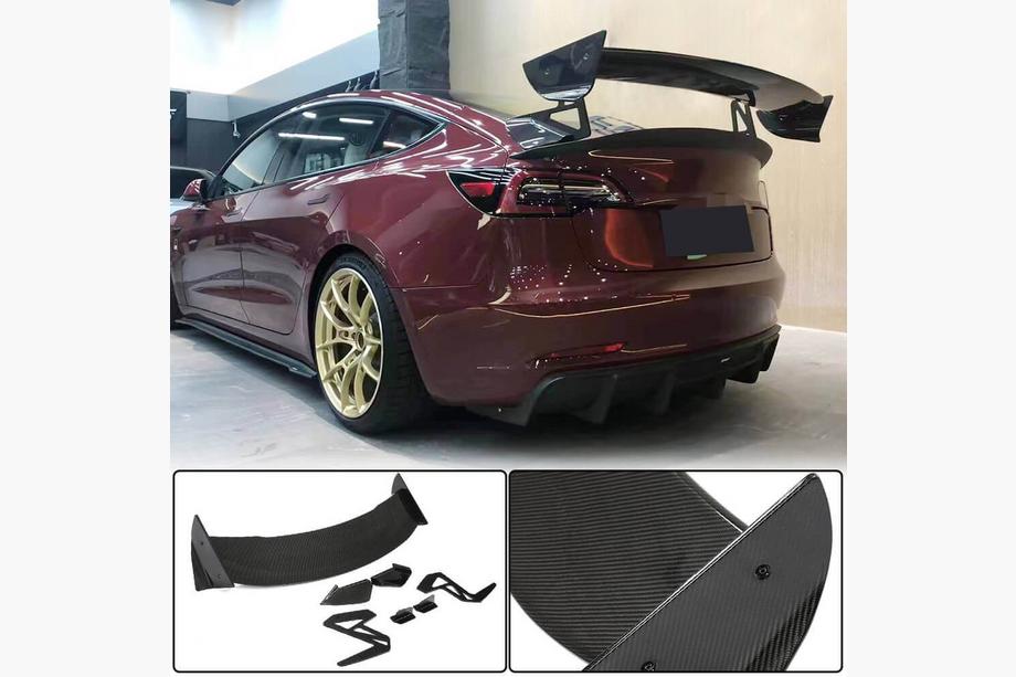 Tesla Model 3 2017– Spojler V6 (2017-2023, karbón) Image