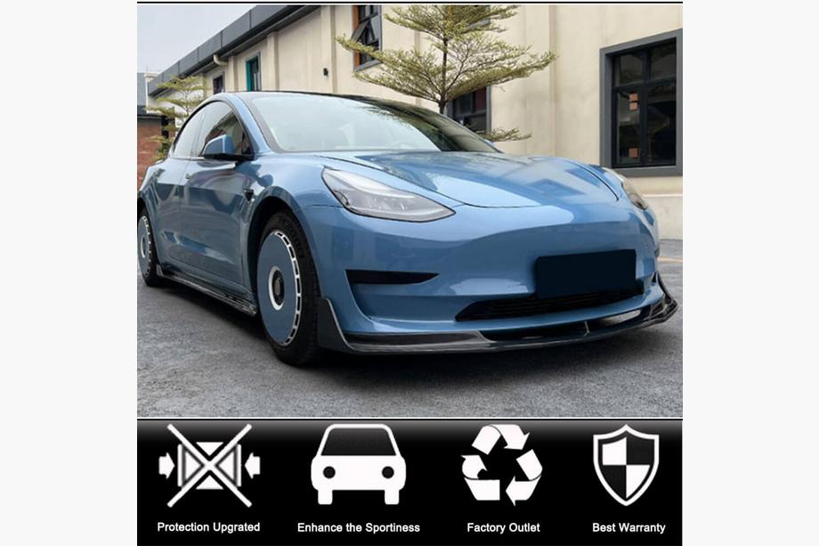 Tesla Model 3 2017– Nástavce prahov V3 (2017-2023, Karbon) Fotografia 2
