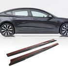 Tesla Model 3 2017– Nadstavce prahov V1 (2017-2023, Carbon) fotografia 1