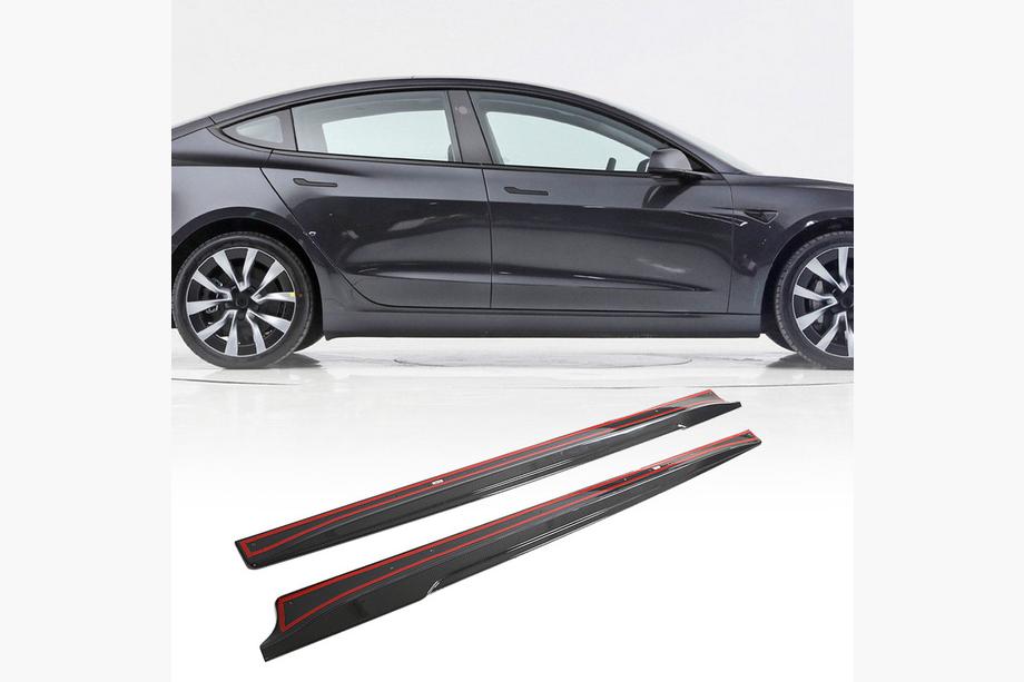 Tesla Model 3 2017– Nadstavce prahov V1 (2017-2023, Carbon) Image