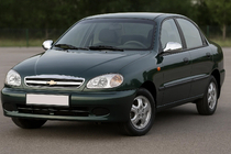 Chevrolet Lanos 1998–2017 Nerezové kryty zrkadiel fotografia 1
