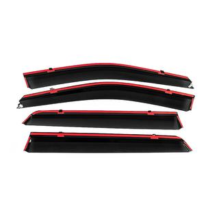 Okenné deflektory s chrómovou lištou Niken Luxury (4 ks) Hyundai Santa Fe 2 2006–2012 fotografia 4