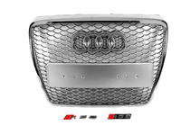 Audi A6 C6 2004–2011 Predná maska v štýle RS (sivá s chrómom) fotografia 1
