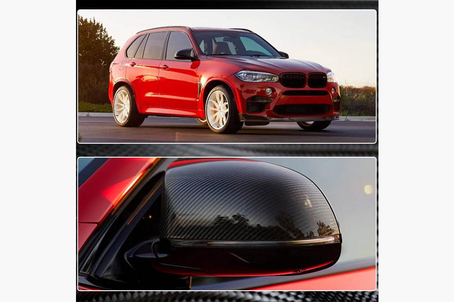 BMW X5 F15 2013–2018 Karbonové kryty zrkadiel (pre F85) Fotografia 4