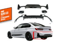 BMW 3. rad G20/G21 2018– Zadný difúzor s koncovkami výfuku DPT (2022+, M-Perfomance) fotografia 1