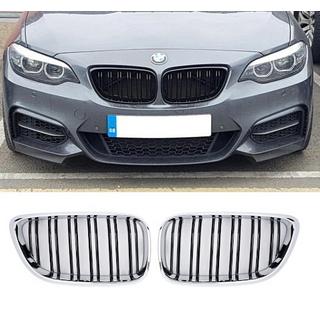 M-Look obličkové mriežky (čierny lesk s chrómovým lemom) BMW 2. séria F22/F23 2014–2021 fotografia 2