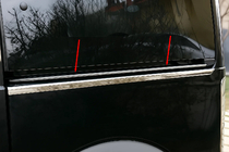 Ford Connect 2002–2006 Nerezová lišta na koľajnicu posuvných dverí fotografia 1