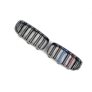 Obličkové mriežky M-Look (M-Color s chrómovým lemom) BMW rad 3 F30/F31 2012–2019 fotografia 3