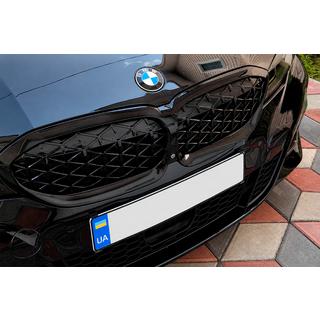 Obličkové mriežky Diamond Black (2018-2022, čierny rámik) BMW 3. rad G20/G21 2018– fotografia 1