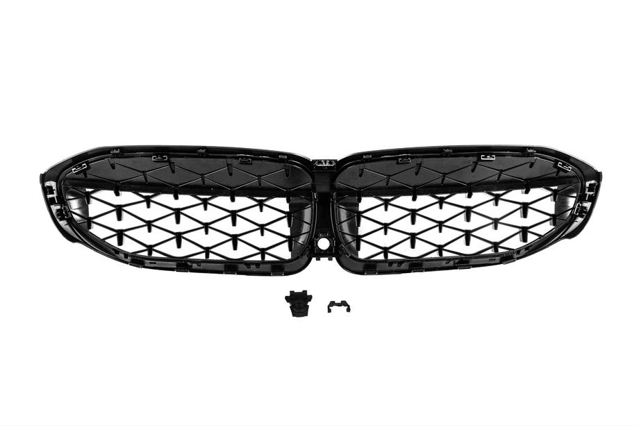 BMW 3. rad G20/G21 2018– Obličkové mriežky Diamond Black (2018-2022, čierny rámik) Bez miesta pre kameru Fotografia 6