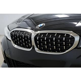 Obličkové mriežky Diamond Silver (2018-2022, chrómový rámik) BMW 3. rad G20/G21 2018– fotografia 1
