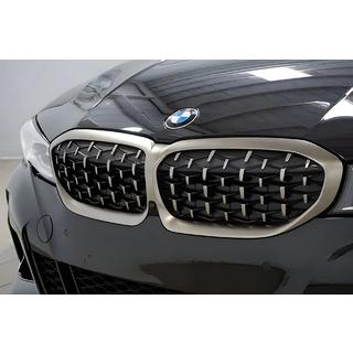 Obličkové mriežky Diamond Silver (2018-2022, matný chrómový rámik) BMW 3. rad G20/G21 2018– fotografia 3
