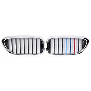 Obličkové mriežky 1 Bar (2017-2020, M-Color s chrómovým rámikom) BMW 5. rad G30/G31 2017–2023 fotografia 2