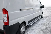 Citroen Jumper 2007–2025 Bočné nášľapy Allmond Grey (2 ks, hliník) fotografia 1