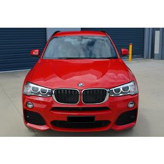 Obličkové mriežky M-Look (2014-2018, lesklá čierna s chrómovým lemom) BMW X3 F25 2011–2018 fotografia 1