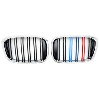 Obličkové mriežky M-Look (2018-2021, M-Color s chrómovým lemovaním) BMW X3 G01 2018– fotografia 2
