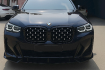 BMW X3 G01 2018– Mriežky „ľadvinky“ Diamond Silver (2021+, čierny rámik) fotografia 1