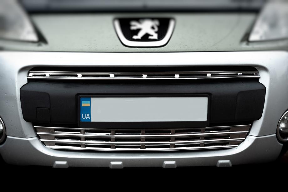 Citroen Berlingo 2008–2018 Nerezové lišty na masku chladiča (2 ks) OmsaLine – talianska nehrdzavejúca oceľ Fotografia 2