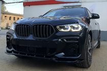 BMW X6 G06 2019–2027 Obličkové mriežky 1 Bar (2019-2022, matná čierna) fotografia 3