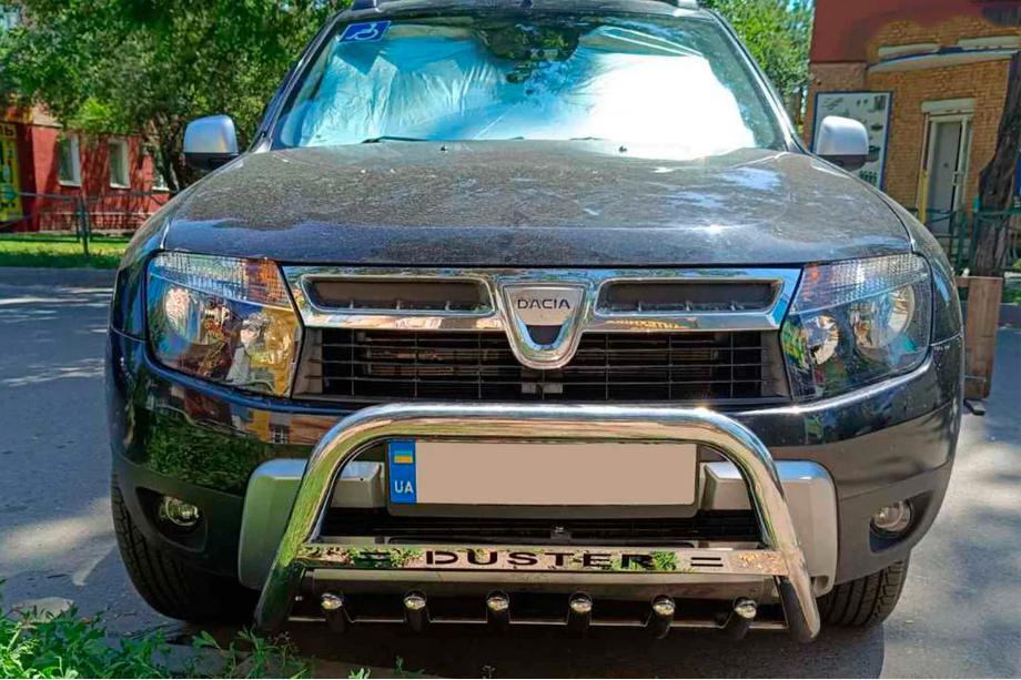 Renault Duster 2008–2017 Predný ochranný rám (kengurin) s nápisom WT004 (nerez) Fotografia 5