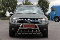 Dacia Duster 2008–2018 Predný ochranný rám (kengurin) s nápisom WT004 (nerez) fotografia 3