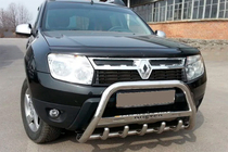 Dacia Duster 2008–2018 Predný ochranný rám (kengurin) s nápisom WT004 (nerez) fotografia 5