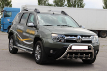 Dacia Duster 2008–2018 Predný ochranný rám (kengurin) s nápisom WT004 (nerez) fotografia 2