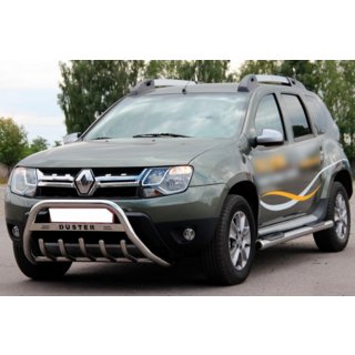 Bočné rúrky s vložkami (2 ks, nerez) Renault Duster 2008–2017 fotografia 1