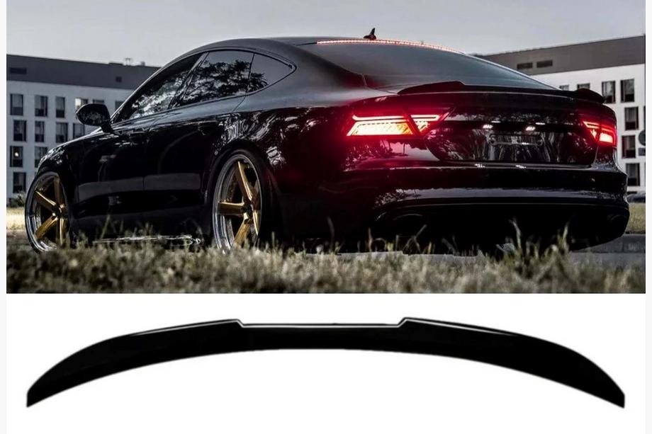 Audi A7 2010–2018 Spojler DPT V2 (Sedan, čierny vysoký lesk) Image