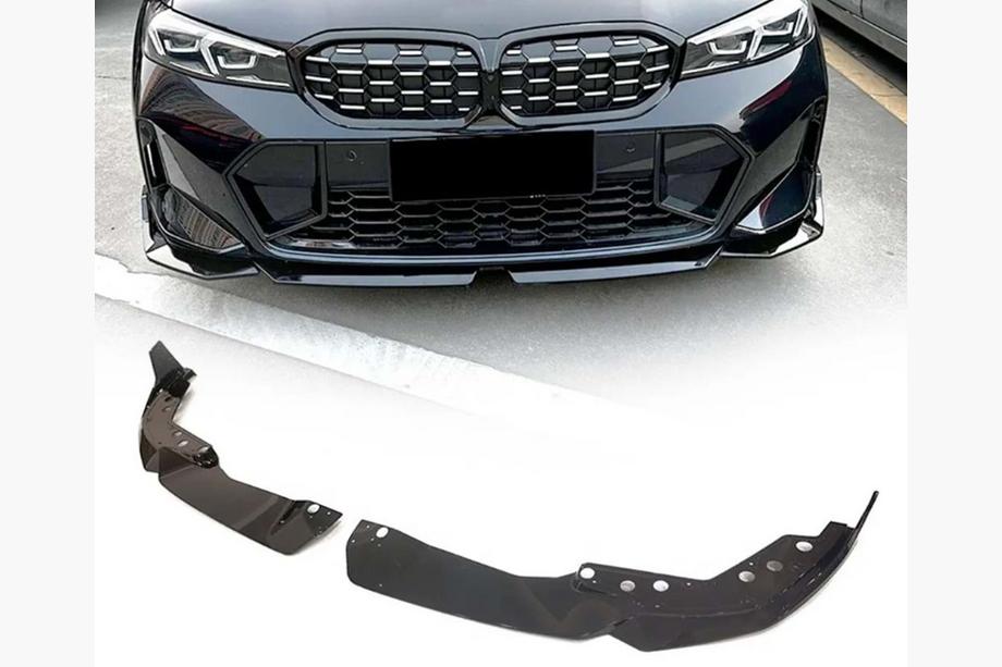 BMW 3. rad G20/G21 2018– Predný lip spojler DPT V-2 (pre 2022+, M Technic, lesklá čierna) Image