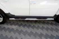 Dacia Duster 2008–2018 Bočné prahové rúrky s vložkami (2 ks, nerez) fotografia 1