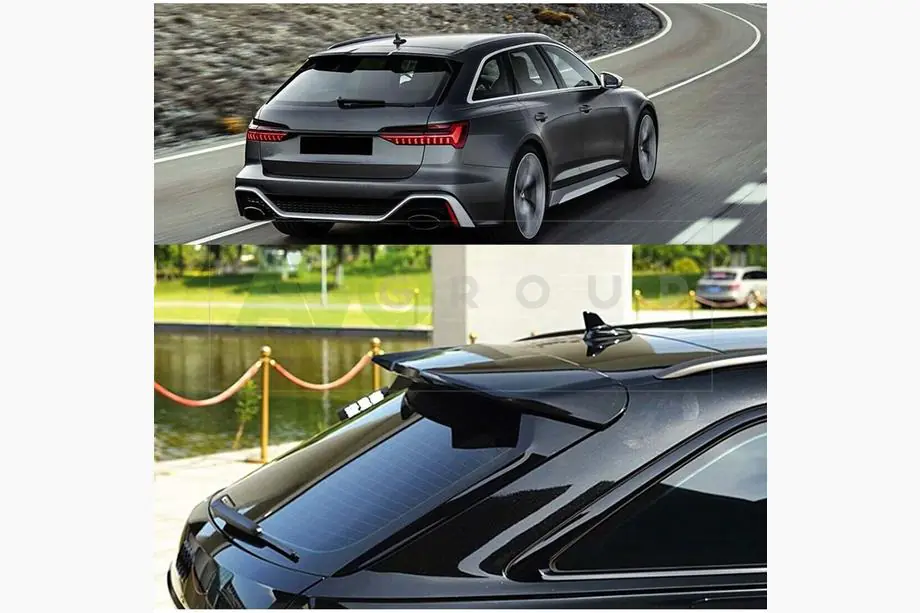 Audi A6 C8 2018–2025 Spojler DPT V2 (Avant, čierny vysoký lesk) Image