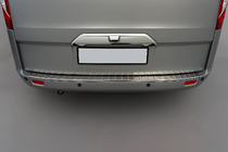 Ford Custom 2013–2022 Chrómová lišta nad ŠPZ (pre kameru, nerez) fotografia 1
