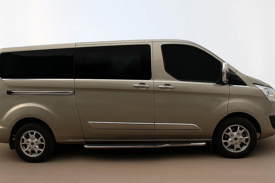 Ford Custom 2013–2022 Spodné lišty okien (8 ks, nerez) Dlhý rázvor Image