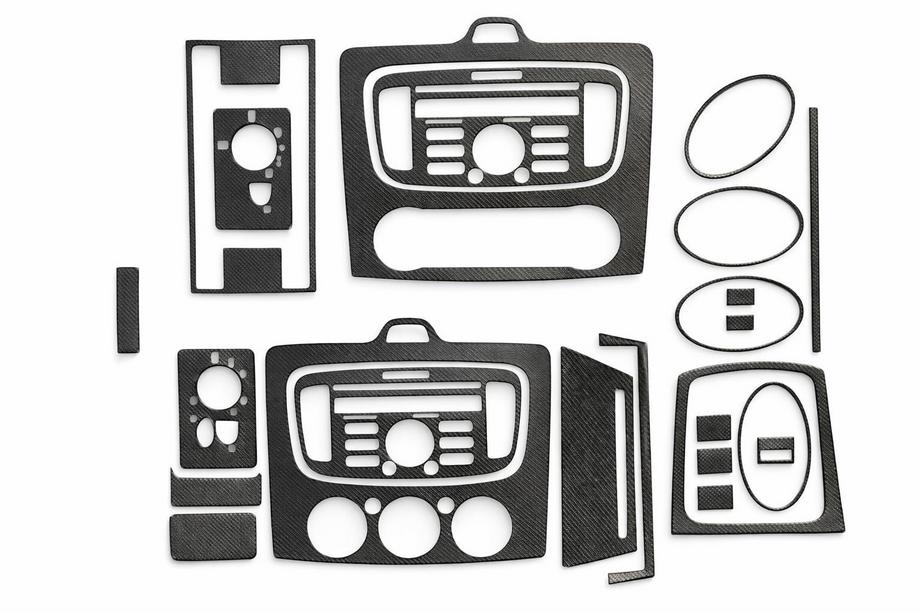 Ford Focus II 2008–2011 Dekoratívne kryty panelu Clima/AC (Maxi-set, karbón) Image