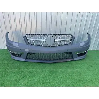 Predný nárazník 2011-2014 AMG C63 s mriežkou Diamond Silver Mercedes trieda C W204 2007–2015 fotografia 1